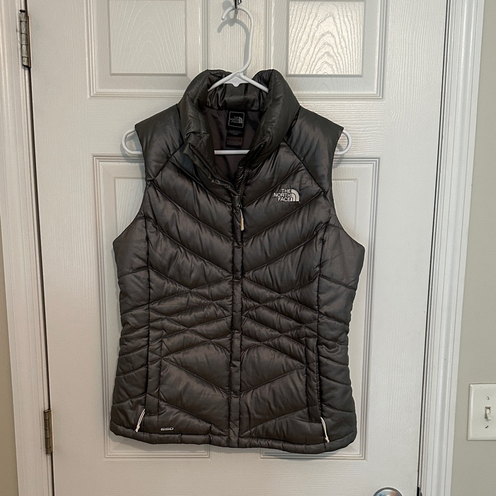 The North Face Women's Grey Quilted Down Vest